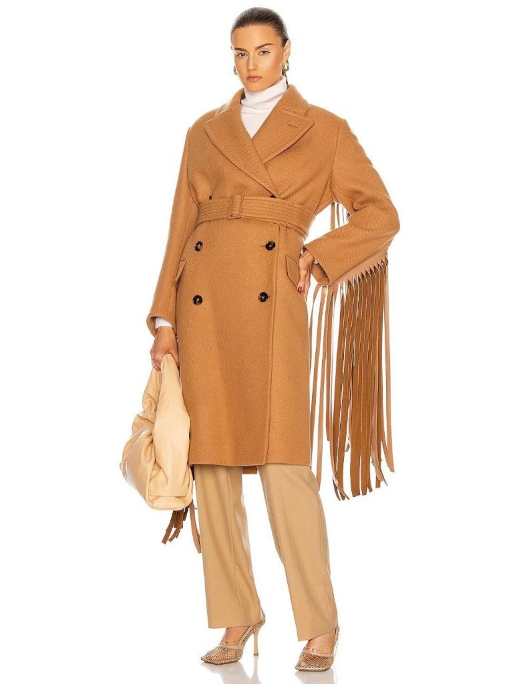 Stella McCartney Pheobe Coat New Tan Size 38 NWT